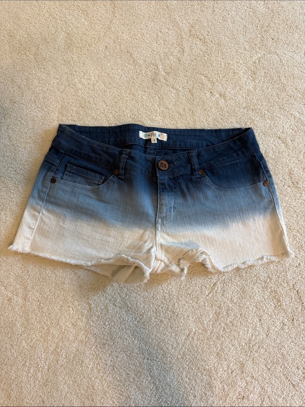 Love, Fire Ombre Blue jean Shorts